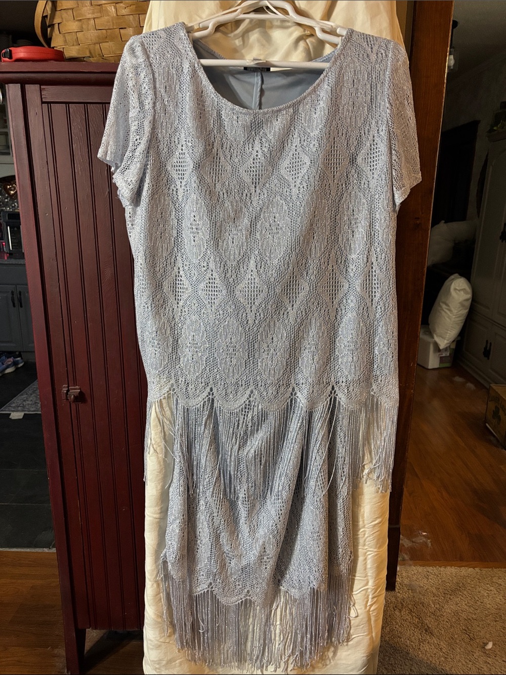 Onyx Nite Light Blue/ Silver Lace Fringe Too and Skirt